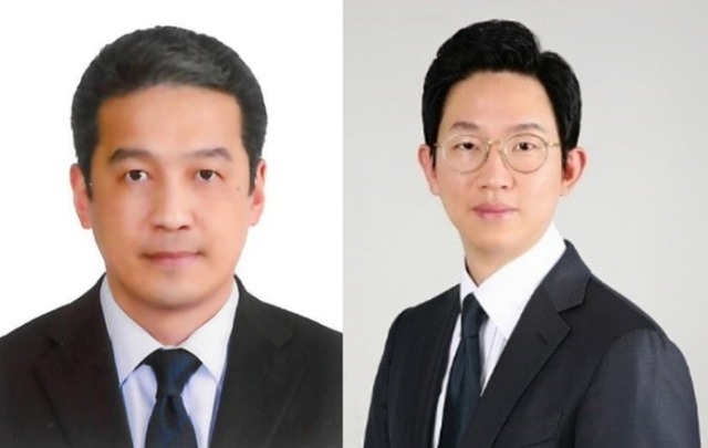 호텔신라가 12일 정기 임원인사를 단행했다. 왼쪽부터 이정호 부사장, 이재완 신임 상무 /호텔신라 제공