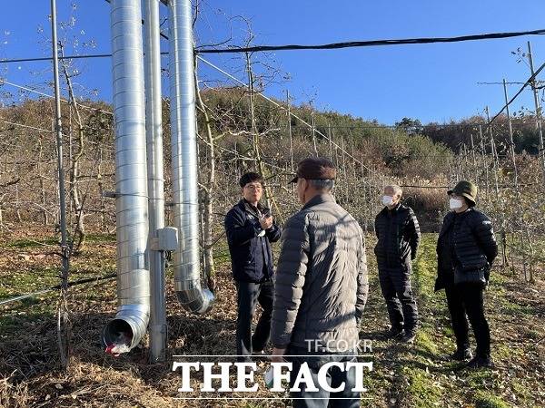 영동군농업기술센터의 농가 지도 모습. /영동군 제공.