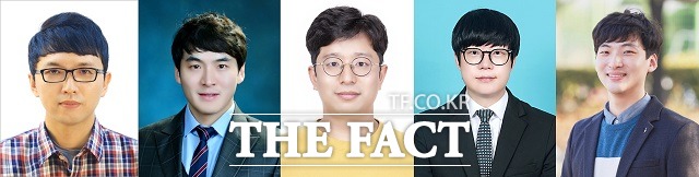 ‘2022년 올해의 과학교사상’ 경남교육청 소속 수상자인 (왼쪽부터) 최규원, 홍성현, 권동혁, 오인환, 이도현 교사./경남교육청 제공