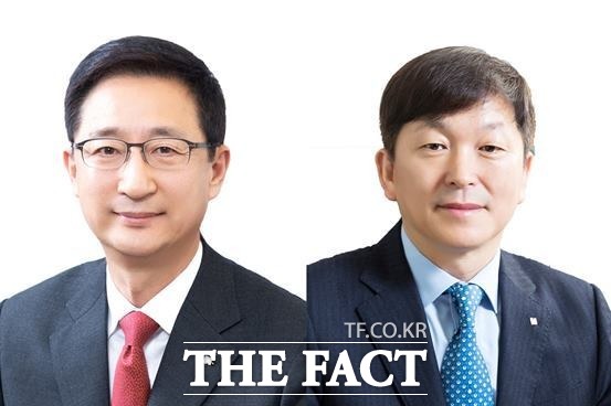조용일 현대해상 대표(왼쪽)와 이성재 현대해상 대표가 각각 부회장, 사장으로 승진했다. /현대해상 제공