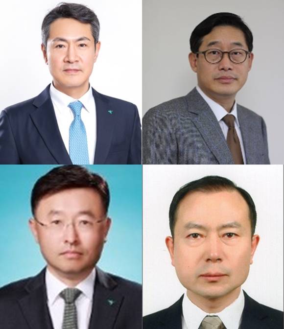 왼쪽 상단부터 시계방향으로 임영호 신임 하나생명보험 대표이사 사장 후보, 이후승 하나대체투자자산운용 대표이사 사장 후보, 조현준 핀크 대표이사 사장 후보, 안선종 하나벤처스 대표이사 사장 후보의 모습. /하나금융그룹 제공