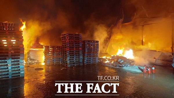 화재 현장 모습. /충북소방본부 제공.