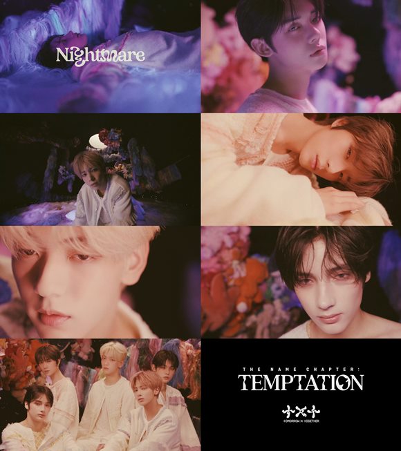 그룹 투모로우바이투게더가 미니 5집 이름의 장: TEMPTATION의 Nightmare 버전 콘셉트 클립을 공개했다. /빅히트 뮤직 제공