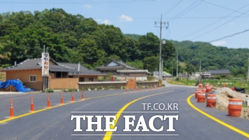 개발제한구역 주민지원사업으로 개선된 대전 중구 운남로 도로 / 대전시 제공