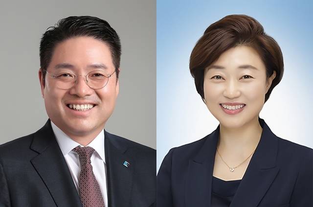 IBK기업은행이 2023년 상반기 정기인사를 실시했다. 왼쪽부터 이번에 선임된 김인태 혁신금융그룹장, 김운영 금융소비자보호그룹장. /IBK기업은행 제공