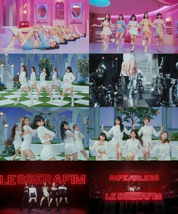 르세라핌이 일본 데뷔 싱글 FEARLESS -Japanese ver.- 발표와 동시에 뜨거운 현지 인기를 입증했다. /쏘스뮤직 제공