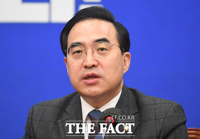 박홍근 더불어민주당 원내대표는 9일 이상민 행정안전부 장관 탄핵소추안 가결에 대해 윤석열 정권이 스스로 초래한 결과라고 했다. 지난 8일 최고위원회의에서 발언하는 박 원내대표. /이새롬 기자