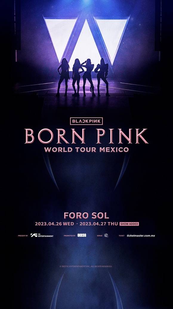 블랙핑크가 멕시코시티 공연 매진에 힘입어 1회차를 추가했다. /YG 제공