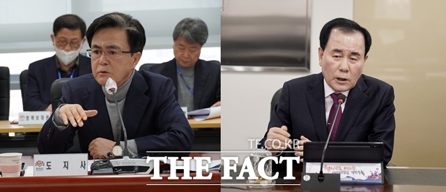 김태흠 충남지사와 김지철 충남교육감이 13일 튀르키예와 시리아 지진 피해 지원을 위한 도움의 손길을 요청했다. / 내포 = 김아영 기자