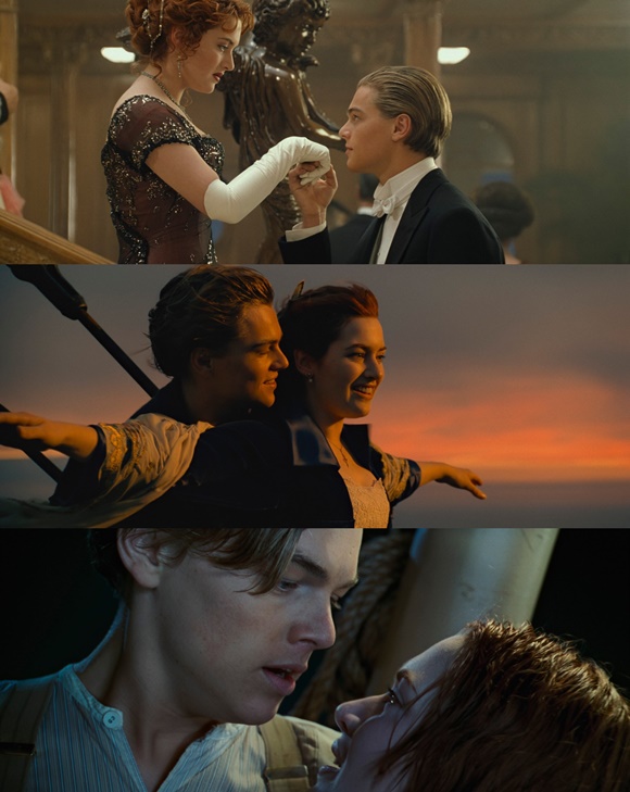 타이타닉은 세계 최고의 유람선 타이타닉호에서 피어난 잭과 로즈의 운명적인 사랑과 예상치 못한 비극을 그린 영화다. /작품 스틸컷
