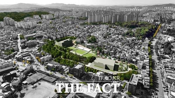 충혼탑 추모공원 조성사업 마스터플랜 설계 공모 당선작. /청주시