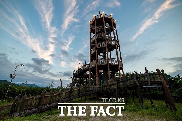 옥천묘목공원 전망대 모습. /옥천군