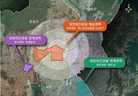 대전 야간관광 특화도시 구상도 / 대전시