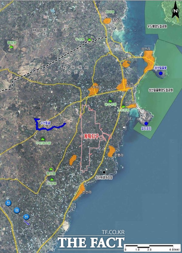 제주 제2공항 전략환경영향평가서 내 계획지구 위치도. / 제주도