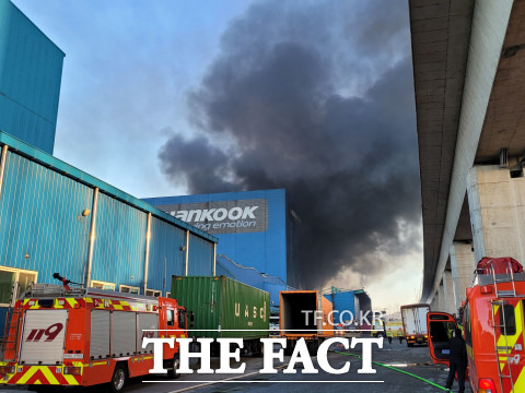 한국타이어 대전공장 화재 현장 모습 / 대전소방본부
