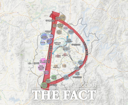 대전형 산업클러스트(D-Valley) 구축 구상도 / 대전시