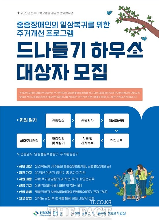 전북대병원 중증장애인 주거개선 프로젝트 드나들기 하우스 포스터. /전북대병원