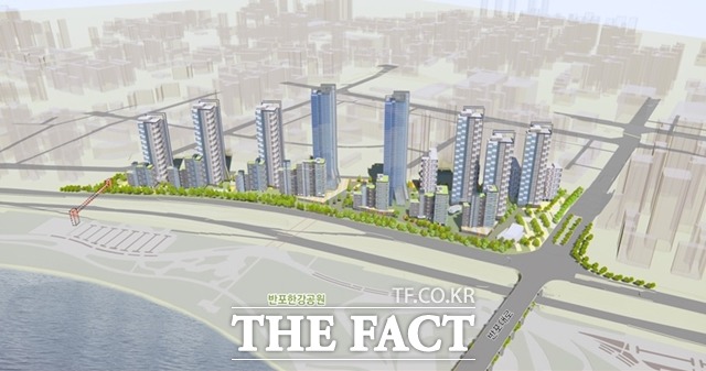 서울 서초구 잠원동에 최고 50층 2050가구 규모의 새 아파트가 들어선다. 사진은 단지배치 계획안./서울시 제공