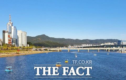 대전 갑천 수상스포츠체험장이 10월 말까지 운영에 들어갔다. / 대전시