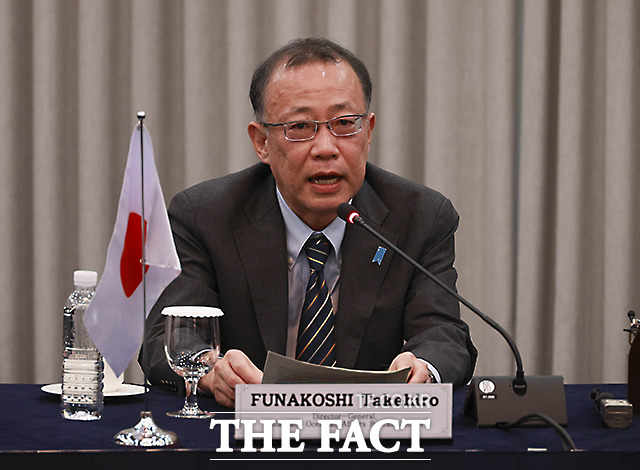 후나코시 다케히로 일본 외무성 아시아대양주국장이 발언하고 있다.