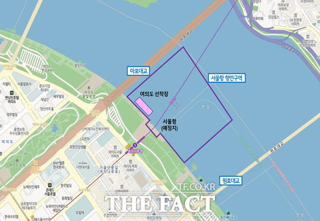 내년 2월에 다양한 규격의 선박이 동시에 정박할 수 있는 여의도선착장이 들어선다. /서울시 제공