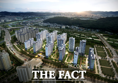 대전 갑천1블록 트리풀시티 힐스테이트 조감도 / 대전도시공사