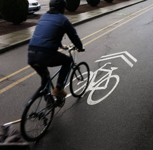 미국 포틀랜드 20분 도시의 자전거도로. /부산시
