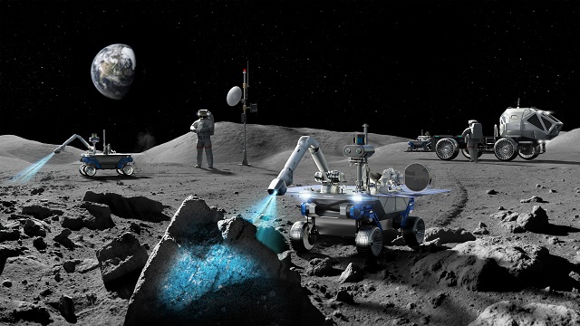 현대차그룹이 우주 분야 최고의 역량을 보유한 국내 연구기관들과 달 탐사 전용 로버의 개발모델 제작에 착수했다. /현대차그룹