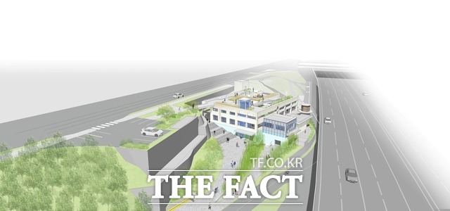 서울 동작구(구청장 박일하)가 한강대교 남단에 위치한 노량진 취수장을 리모델링해 구 최초의 한강 수변휴식공간으로 조성한다. 노량진 취수장 리모델링 조감도. /동작구 제공