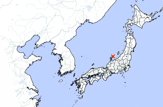 5일 NHK 등에 따르면 이날 오후 2시 42분쯤 일본 이시카와현에서 규모 6.3 지진이 발생했다. /일본 기상청 캡처