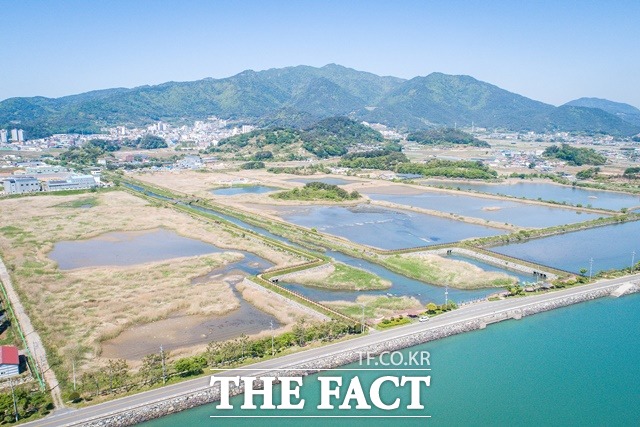 경남도 대표 우수습지로 지정된 남해군 입현매립지 전경/남해군