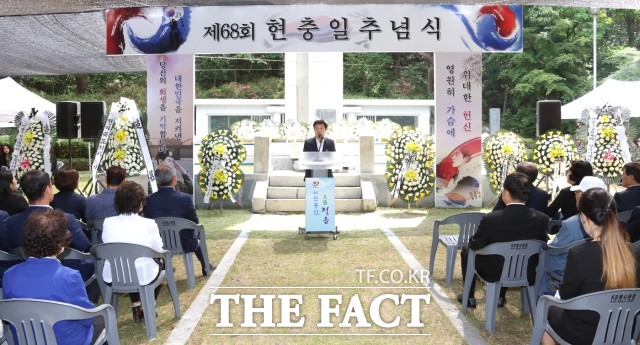 이학수 시장은 추념사를 통해 “나라를 위해 목숨을 바친 모든 분들의 값진 희생으로 오늘의 대한민국이 있음을 잊지 않겠다고 말했다. / 정읍시