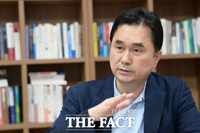비명계 김종민 의원은 혁신기구 차원의 이재명 대표 체제 1년 평가가 필요하다고 강조했다. /남윤호 기자