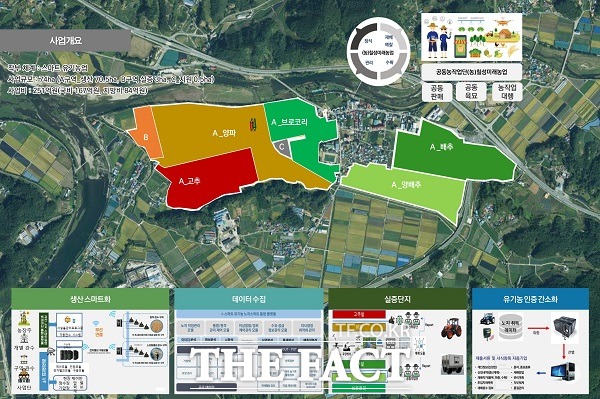 K-스마트 유기농 혁신 시범단지 조성사업 계획도. /괴산군