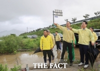  명현관 해남군수, 집중호우 피해 침수 농경지 현장 점검