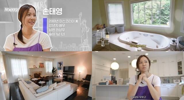 배우 손태영이 유튜브 채널을 개설하고 거주 중인 미국 저택을 공개했다. /유튜브 영상 캡처