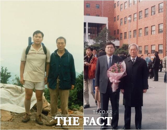 고인은 윤 대통령이 서울대에 입학하자 선택학 자유를 선물했다. /대통령실 제공