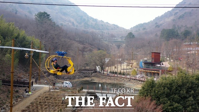 진주 월아산 산림레포츠 시설인 에코라이더/진주시