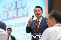  尹, '이념 전쟁' 이어 '자유통일론'…