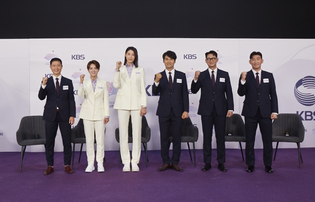 이영표, 최나영, 김연경, 박찬호, 박용택, 양동근(왼쪽부터)이 KBS 항저우 아시안게임 해설위원으로 함께한다. /KBS