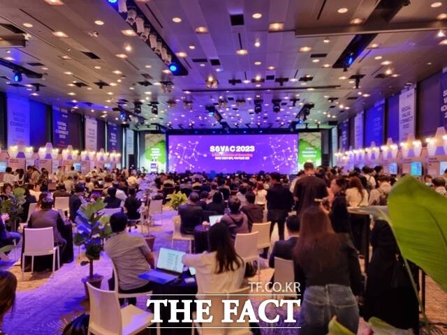 국내 최대 사회적가치 연결 플랫폼 소셜밸류커넥트(SOVAC)가 15일 서울 광진구 워커힐 호텔에서 개최됐다. /이성락 기자