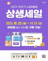  조달청, 23일부터 ‘나라장터 상생세일’...최대 56.3% 할인