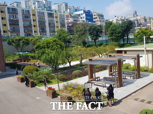 2023년 학교숲 조성 분야 대상을 수상한 인천 제물포여자중학교. / 산림청