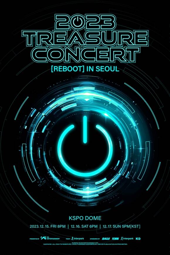 그룹 트레저 서울 콘서트 포스터가 공개됐다. /YG엔터테인먼트