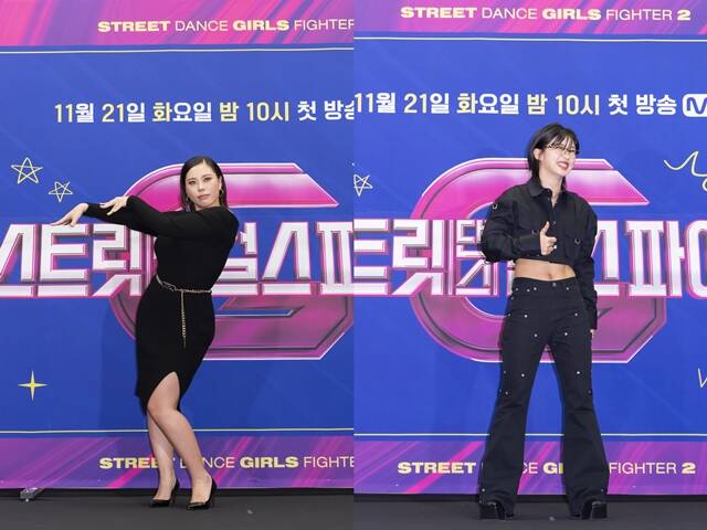 댄서 가비(왼쪽)와 아이키가 스트릿댄스 걸스 파이터 시즌1에 이어 시즌2에도 합류했다. /Mnet