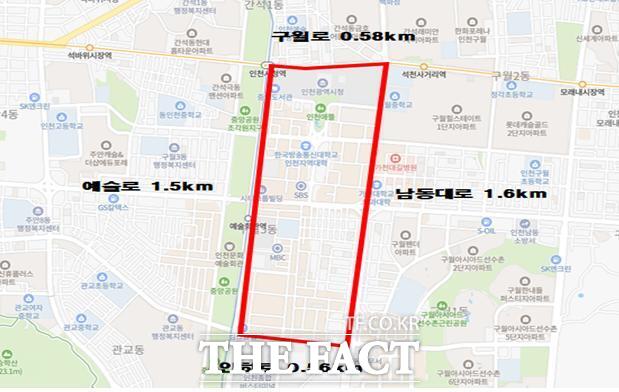 자율주행자동차 시범운행지구로 지정된 인천시청 일원/인천시