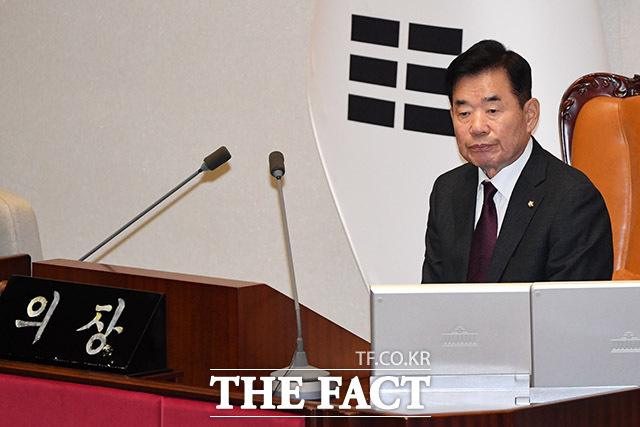 국민의힘은 이날 오후 김진표 국회의장에 대한 사퇴 촉구 결의안을 당론으로 발의했다. /남용희 기자