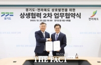  경기도-전북도, 인공지능·미래차·관광 협력...2차 상생협약