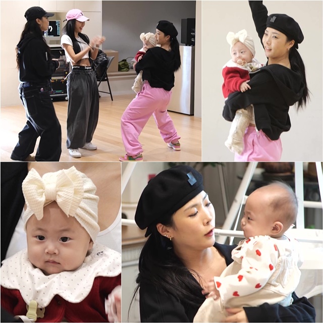 댄서 허니제이가 생후 9개월 딸 러브와 슈퍼맨이 돌아왔다에 첫 등장한다. /KBS