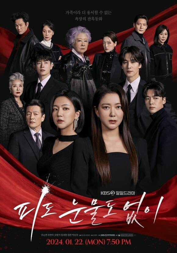 KBS2 새 일일드라마 피도 눈물도 없이 단체 포스터가 공개됐다. /KBS2